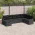 Set de canapea cu pernă cu depozitare Manual Negru poliratan GartenMobel Dekor
