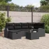 Set de canapea cu pernă Manual 7 pcs Gri deschis poliratan GartenMobel Dekor