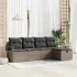 Set de canapea cu pernă cu depozitare 5 pcs Negru poliratan GartenMobel Dekor