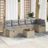 Set de canapea cu pernă 8 pcs Beige și gri deschis poliratan GartenMobel Dekor