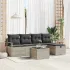Set de canapea cu pernă Manual 6 pcs Gri deschis poliratan GartenMobel Dekor