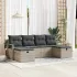 Set de canapea cu pernă cu depozitare 6 pcs Negru poliratan GartenMobel Dekor