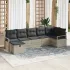 Set de canapea cu pernă Manual 7 pcs Gri deschis poliratan GartenMobel Dekor