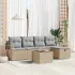 Set de canapea cu pernă cu depozitare 6 pcs Gri poliratan GartenMobel Dekor