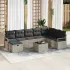 Set de canapea cu pernă cu depozitare 9 pcs Gri poliratan GartenMobel Dekor
