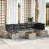Set de canapele pentru grădină 8 pcs Gri deschis poliratan GartenMobel Dekor