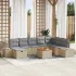 Set de canapele pentru grădină cu pernă 9 pcs Bej Rattan poli GartenMobel Dekor