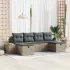 Set de canapele pentru grădină cu pernă 6 pcs Gri poliratan GartenMobel Dekor
