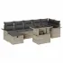 Set de canapele pentru grădină 8 pcs Gri deschis Rattan poli GartenMobel Dekor