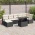 Set de canapele pentru grădină cu pernă 8 pcs Negru Rattan poli GartenMobel Dekor