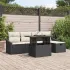Set de canapele pentru grădină cu pernă 6 pcs Negru poliratan GartenMobel Dekor