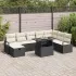 Set de canapele pentru grădină cu pernă 9 pcs Maro Rattan poli GartenMobel Dekor