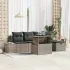 Set de canapele pentru grădină 6 pcs Negru poliratan GartenMobel Dekor