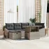 Set de canapele pentru grădină cu pernă 7 pcs Negru poliratan GartenMobel Dekor