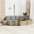 Set de canapele pentru grădină 7 pcs Gri deschis poliratan GartenMobel Dekor