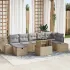 Set de canapele pentru grădină 8 pcs Bej poliratan GartenMobel Dekor
