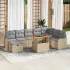 Set de canapele pentru grădină cu pernă 9 pcs Gri poliratan GartenMobel Dekor