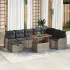 Set de canapele pentru grădină cu pernă 9 pcs Gri poliratan GartenMobel Dekor