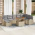 Set de canapele pentru grădină 9 pcs Bej poliratan GartenMobel Dekor