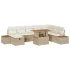 Set de canapele pentru grădină cu pernă 9 pcs Bej poliratan GartenMobel Dekor