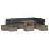 Set de canapele pentru grădină cu pernă 9 pcs Negru poliratan GartenMobel Dekor