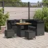 Set de canapele pentru grădină 8 pcs Negru poliratan GartenMobel Dekor