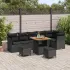 Set de canapele pentru grădină 9 pcs Negru poliratan GartenMobel Dekor