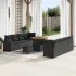 Set de canapele pentru grădină 11 pcs Negru poliratan GartenMobel Dekor