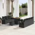 Set de canapele pentru grădină 10 pcs Negru poliratan GartenMobel Dekor