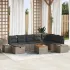 Set de canapele pentru grădină cu pernă 9 pcs Gri Rattan poli GartenMobel Dekor