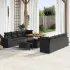 Set de canapele pentru grădină cu pernă 11 pcs Negru poliratan GartenMobel Dekor