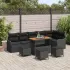 Set de canapele pentru grădină cu pernă 10 pcs Negru poliratan GartenMobel Dekor