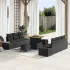 Set de canapele pentru grădină cu pernă 9 pcs Negru poliratan GartenMobel Dekor