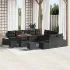 Set de canapele pentru grădină cu pernă 13 pcs Negru poliratan GartenMobel Dekor