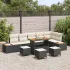 Set de canapele pentru grădină 10 pcs Negru poliratan GartenMobel Dekor