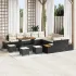 Set de canapele pentru grădină 14 pcs Negru poliratan GartenMobel Dekor