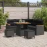 Set de canapele pentru grădină 8 pcs Negru poliratan GartenMobel Dekor