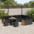Set de canapele pentru grădină cu pernă 12 pcs Negru GartenMobel Dekor