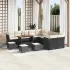 Set de canapele pentru grădină 14 pcs Negru și Crem poliratan GartenMobel Dekor