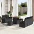 Set de canapele pentru grădină 10 pcs Negru și Crem poliratan GartenMobel Dekor