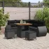 Set de canapele pentru grădină 8 pcs Negru și Crem poliratan GartenMobel Dekor