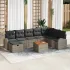 Set de canapele pentru grădină cu pernă 9 pcs Negru poliratan GartenMobel Dekor