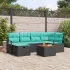 Set de canapele pentru grădină cu pernă 7 pcs Gri poliratan GartenMobel Dekor