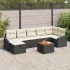 Set de canapele pentru grădină cu pernă 8 pcs Gri poliratan GartenMobel Dekor