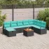 Set de canapele pentru grădină cu pernă 9 pcs Gri poliratan GartenMobel Dekor