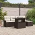 Set de canapele pentru grădină cu pernă 6 pcs Maro Rattan poli GartenMobel Dekor