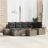 Set de canapele pentru grădină cu pernă 7 pcs Gri poliratan GartenMobel Dekor