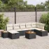 Set de canapele pentru grădină cu pernă 8 pcs Gri poliratan GartenMobel Dekor