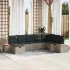 Set de canapele pentru grădină cu pernă 8 pcs Negru poliratan GartenMobel Dekor