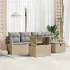 Set de canapele pentru grădină cu pernă 6 pcs Negru Rattan poli GartenMobel Dekor